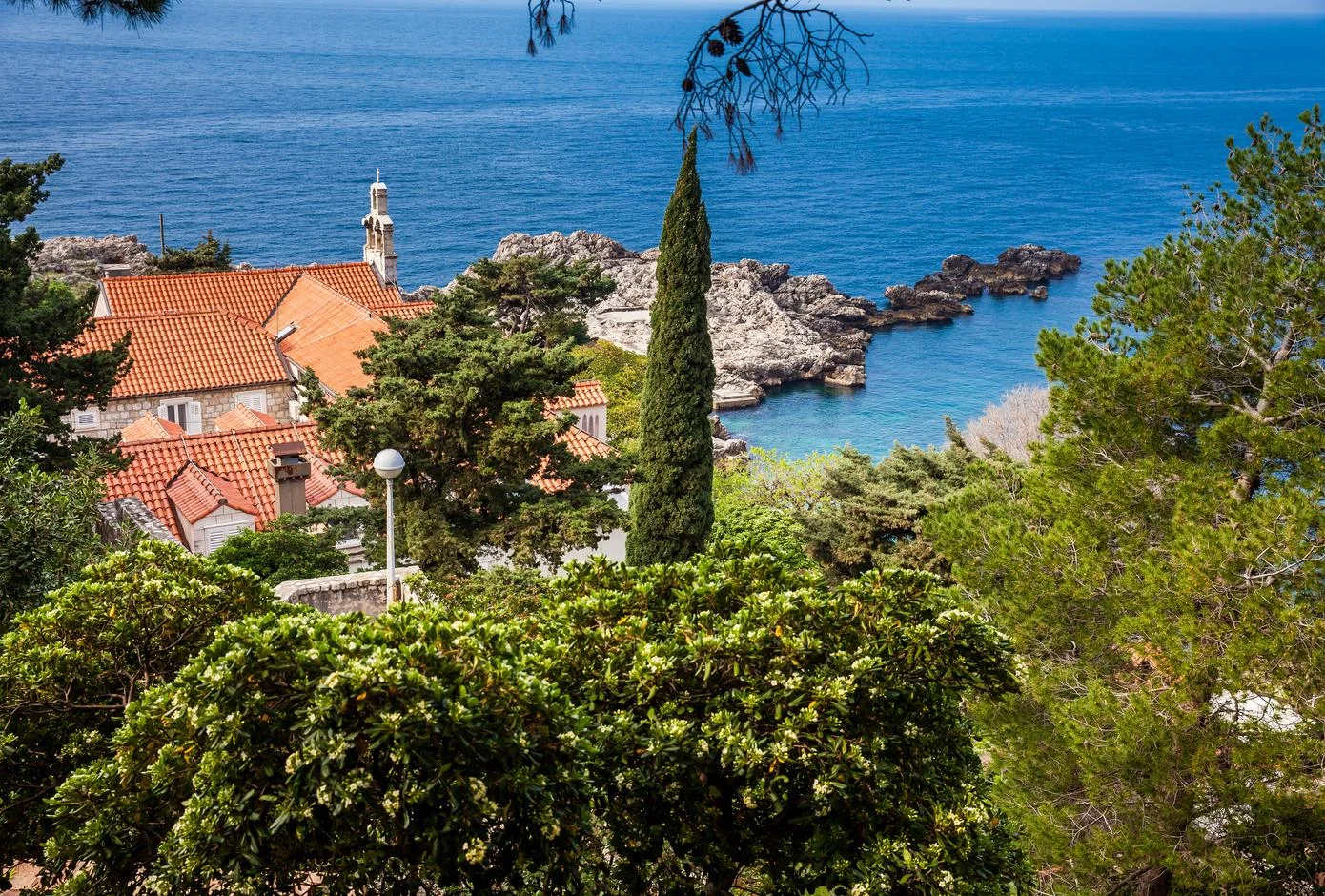 The Dubrovnik coast seen from the Gradac Park. 