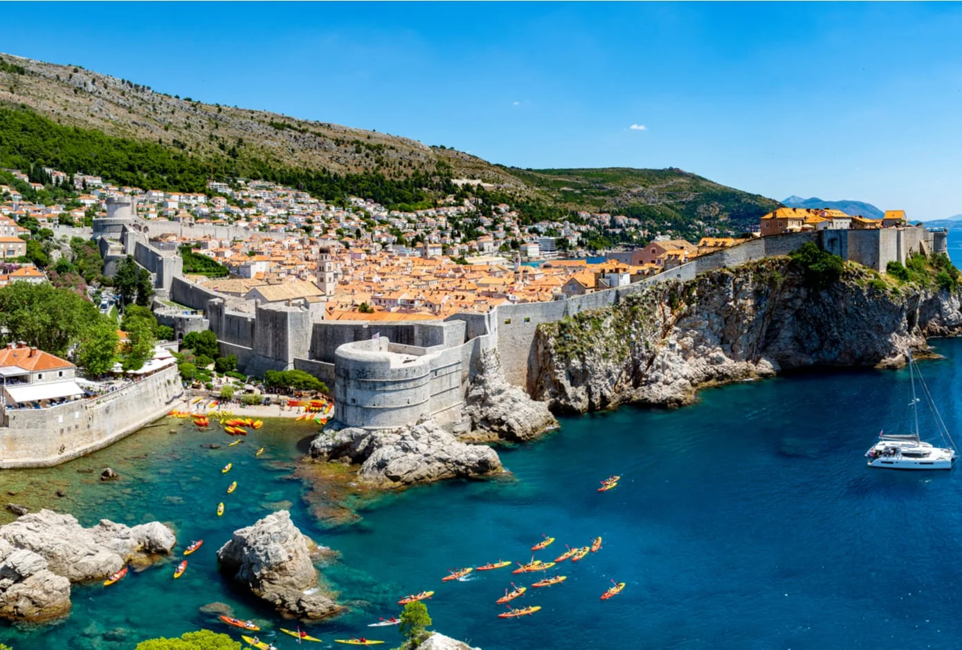 The Bokar Fortress viewed from Fort Lovrijenac, Dubrovnik.