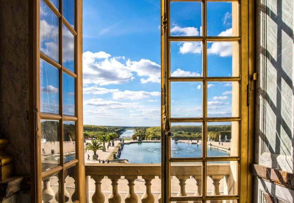 A view of the outdoor from one of the rooms on Versailles premises