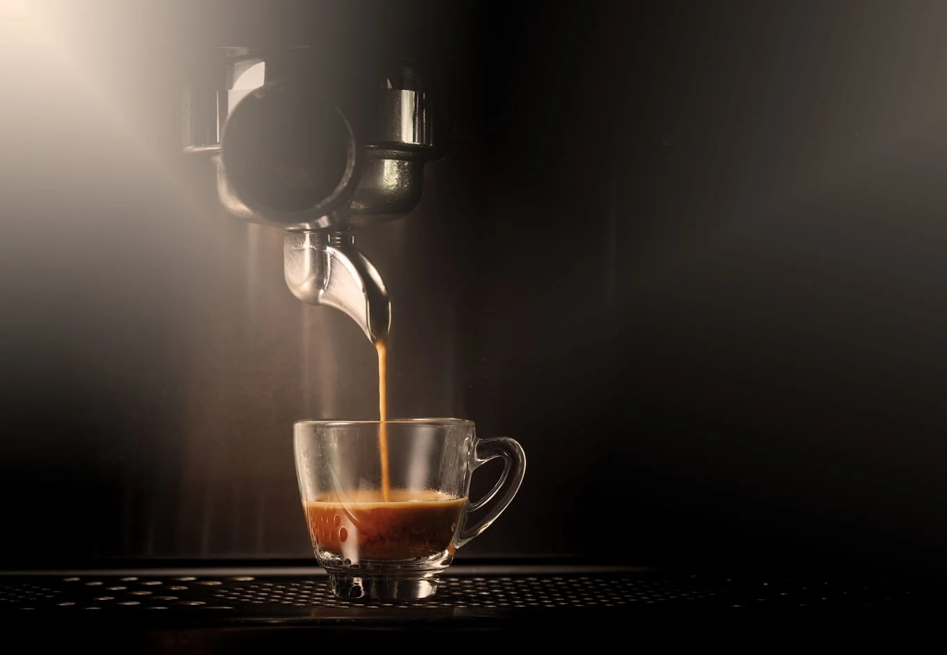 Italian espresso being made.