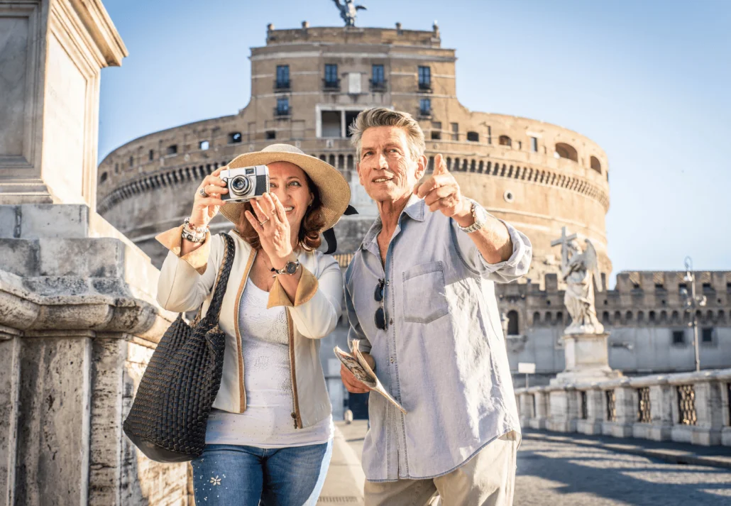 solo travel in italy 2025 Couple in a Rome Walking Tour