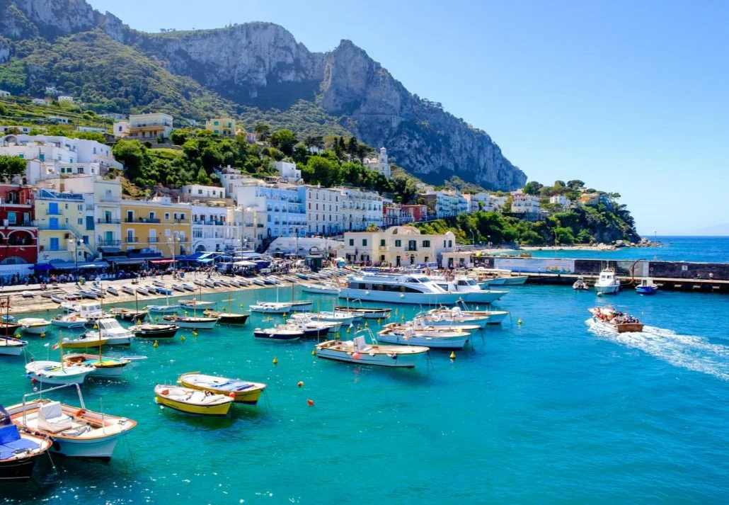 The Marina Grande Beach, in the Amalfi Coast, Italy.