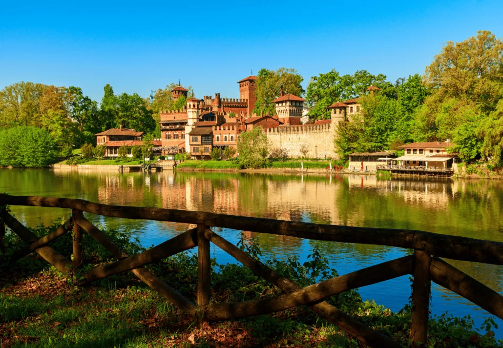 Bright summer day outdoors at the Burgo Medieval