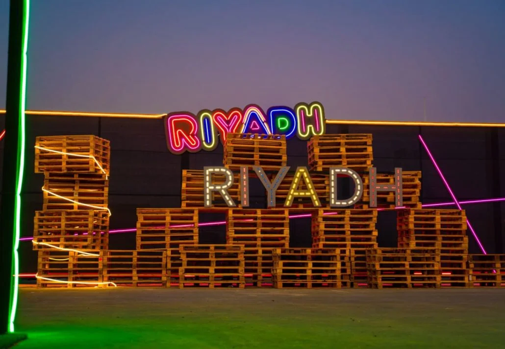 Boulevard Riyadh City - neon lights 