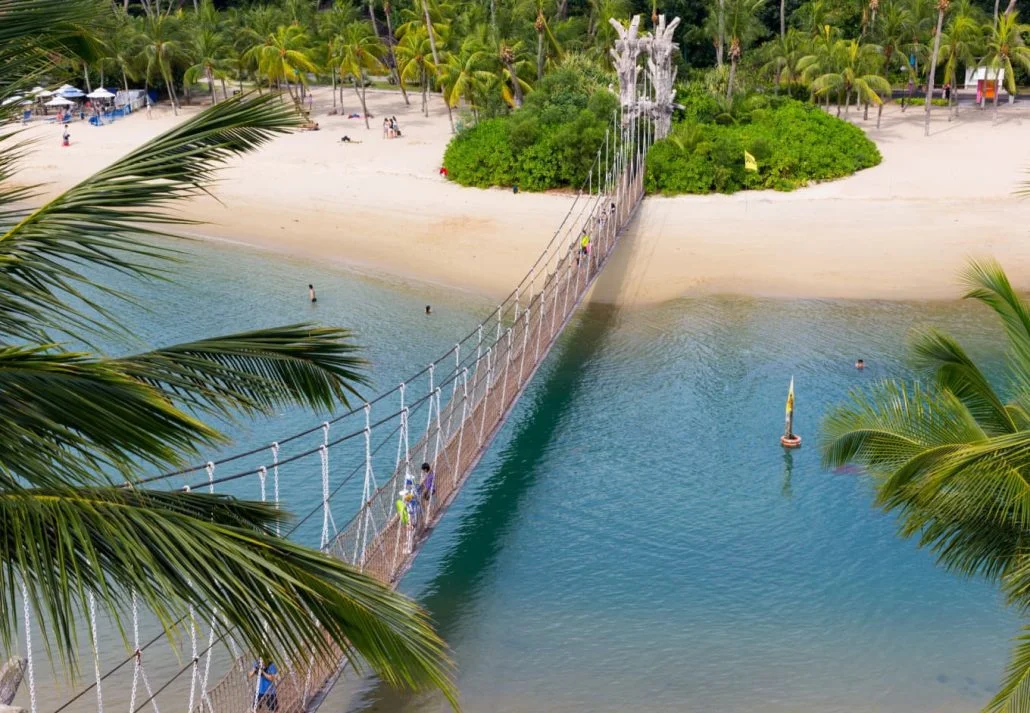 The paradisiac Sentosa Island.