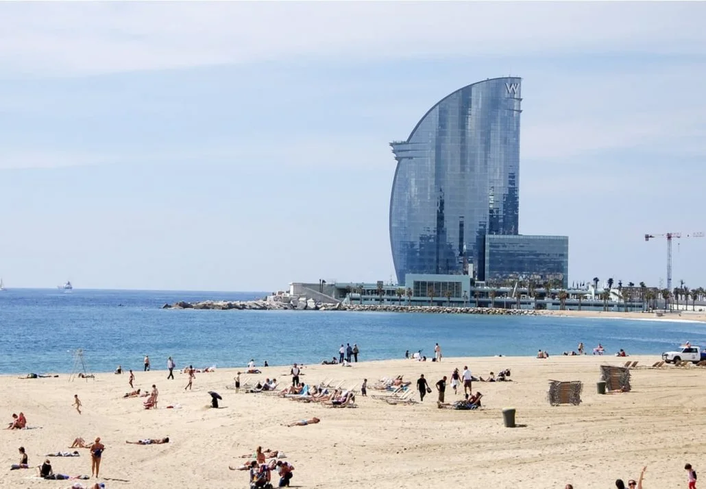 Barceloneta Beach, W Hotel, Barcelona.
