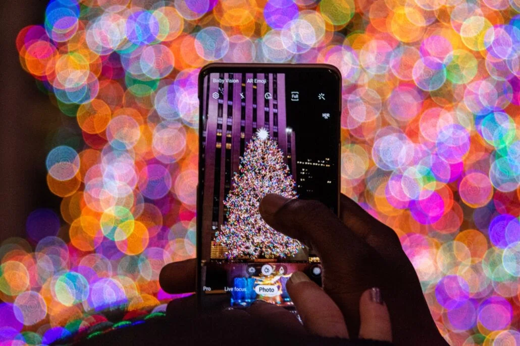 Christmas tree at Rockefeller Center in New York City 