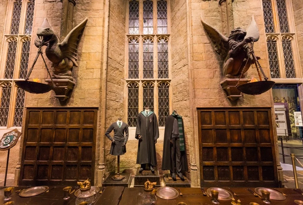 London Attractions - The Hall in the Warner Brothers Studio tour 'The making of Harry Potter'.