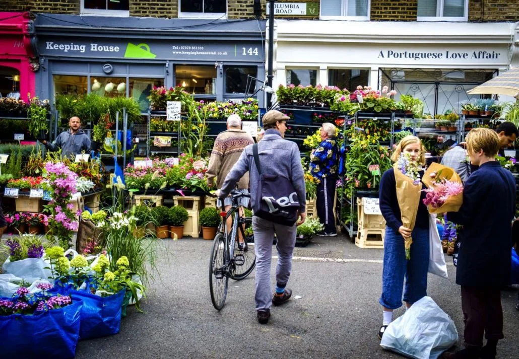 Hidden Gems In London - Columbia Road Flower Market, in London, UK.