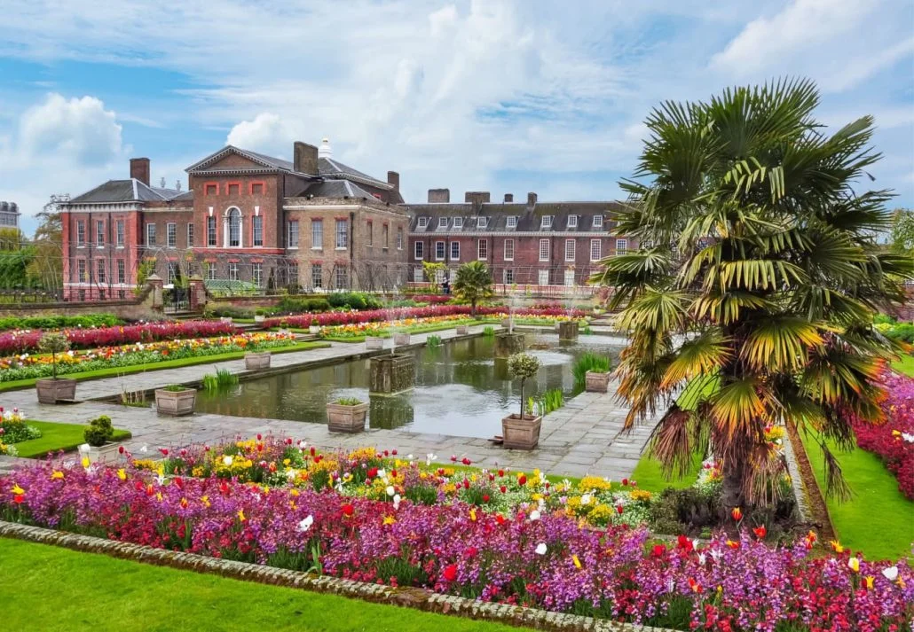 Parks in London - The Kensington palace and gardens, London, UK.