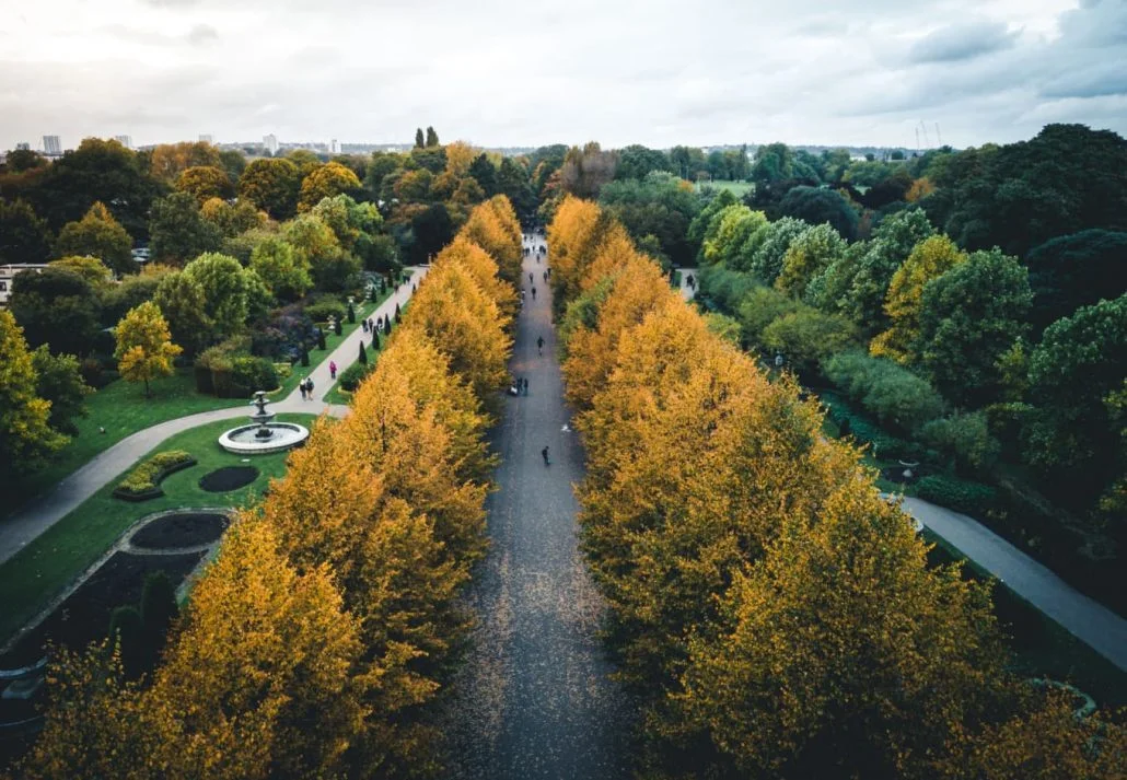 Parks in London - The Regent's Park - view of the park during the day, in London, UK.