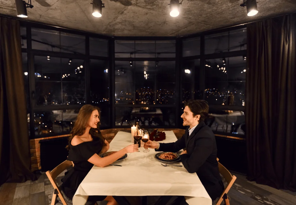 romantic dinner at Heron Tower Restaurant 