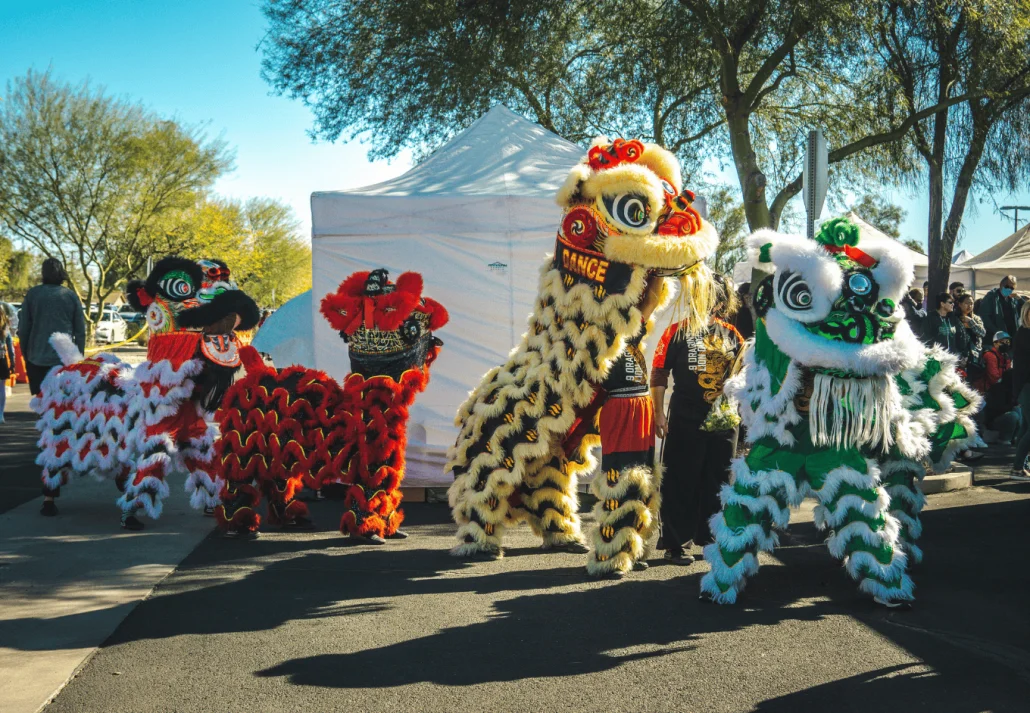 Lion dragon dance