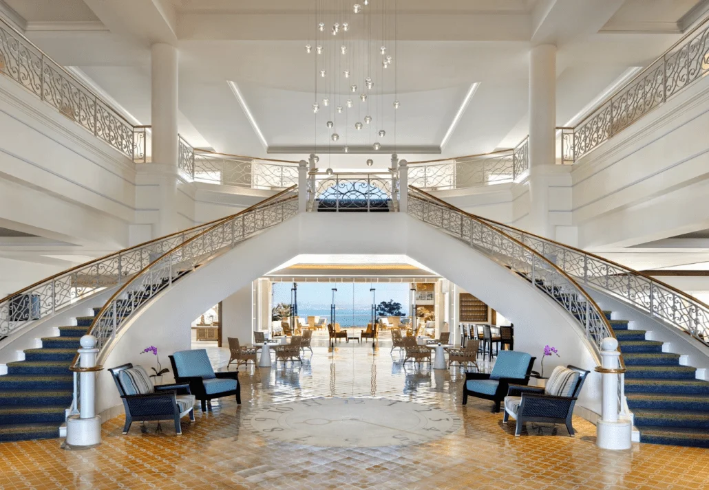 Lobby of the Loews Coronado Bay Resort, in San Diego, California.
