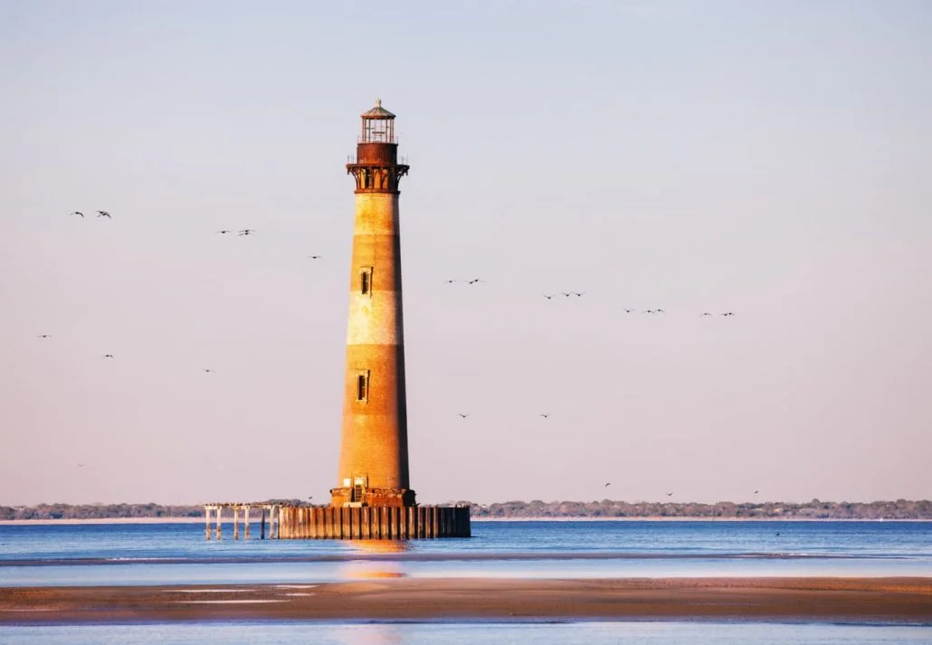 Morris Island Lighthouse, Charleston, SC, USA.